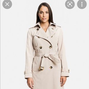 London Fog Audrey double breasted trench coat with removable liner